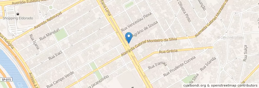 Mapa de ubicacion de Café Arabe en Brezilya, Güneydoğu Bölgesi, Сан Паулу, Região Geográfica Intermediária De São Paulo, Região Metropolitana De São Paulo, Região Imediata De São Paulo, Сан Паулу.