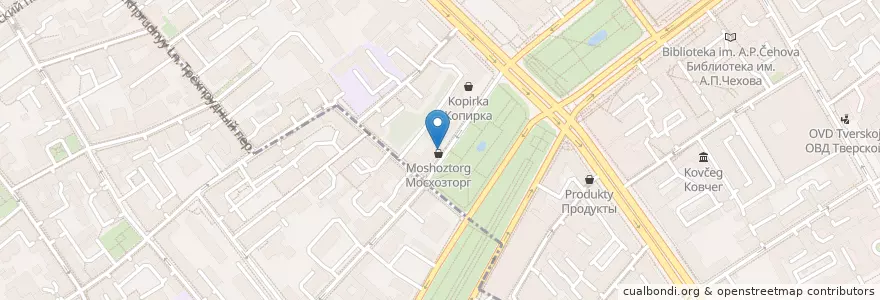 Mapa de ubicacion de Cofix en Rusland, Centraal Federaal District, Moskou, Центральный Административный Округ, Тверской Район.