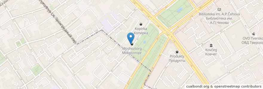 Mapa de ubicacion de One&Double en 러시아, Центральный Федеральный Округ, Москва, Центральный Административный Округ, Тверской Район.