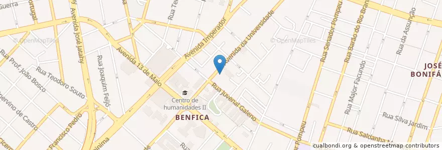 Mapa de ubicacion de Casa Amarela Eusélio Oliveira en Brasil, Região Nordeste, Ceará, Região Geográfica Intermediária De Fortaleza, Microrregião De Fortaleza, Fortaleza.