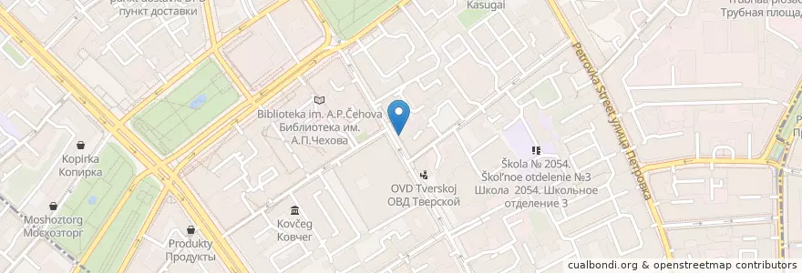 Mapa de ubicacion de Вилла Паста en Russie, District Fédéral Central, Moscou, Центральный Административный Округ, Тверской Район.