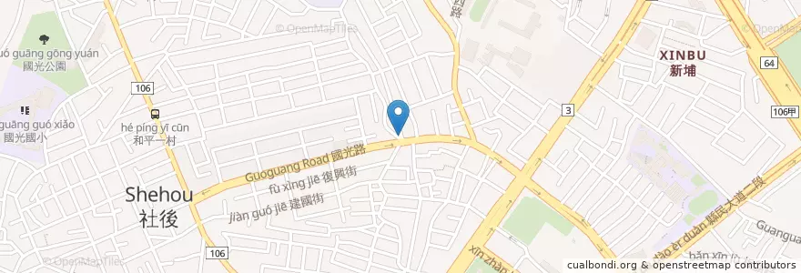 Mapa de ubicacion de 環南米苔目 en Taiwan, 新北市, 板橋區.