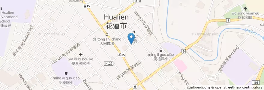 Mapa de ubicacion de 熱海排骨大王 en Taiwan, Taiwan, Landkreis Hualien, Hualien.