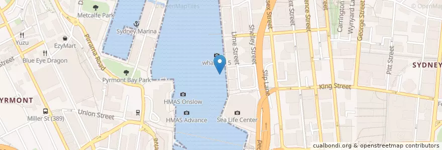 Mapa de ubicacion de Darling Harbour, King St Wharf 7 en オーストラリア, ニューサウスウェールズ, Sydney.