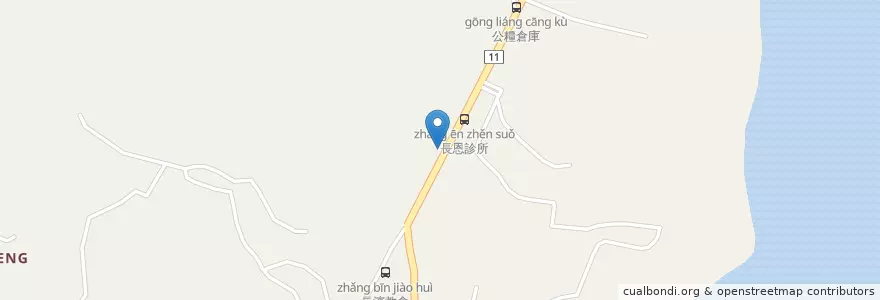 Mapa de ubicacion de 台灣中油 en Taiwan, 臺灣省, Taitung, 長濱鄉.