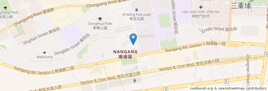 Mapa de ubicacion de S&D en 臺灣, 新北市, 臺北市, 南港區.