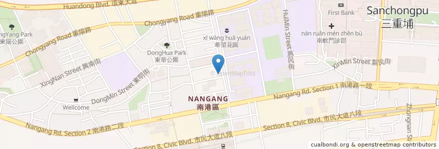 Mapa de ubicacion de 來一客早餐 en 臺灣, 新北市, 臺北市, 南港區.