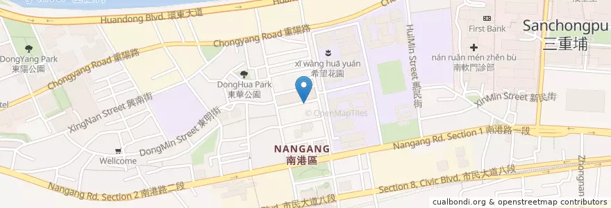 Mapa de ubicacion de 阿翠越南美食 en Taiwan, New Taipei, Taipei, Nangang District.