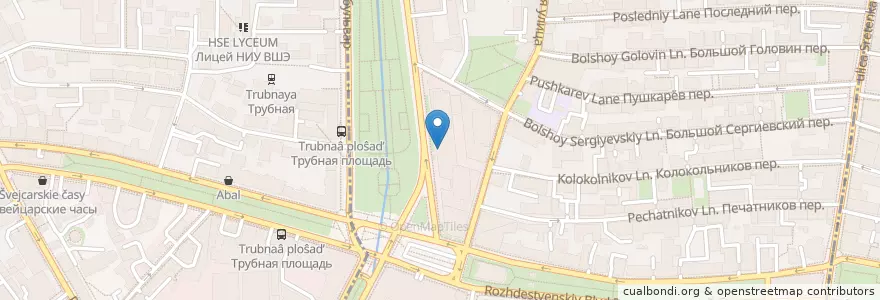 Mapa de ubicacion de Фора-Банк en Russland, Föderationskreis Zentralrussland, Moskau, Zentraler Verwaltungsbezirk, Мещанский Район.