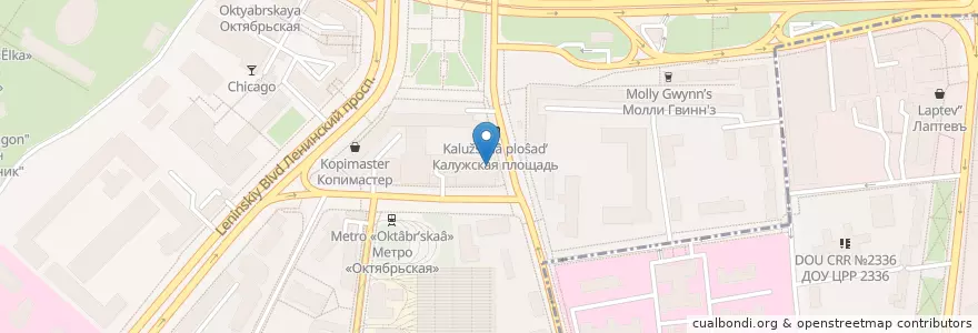 Mapa de ubicacion de СДЭК en Russie, District Fédéral Central, Moscou, Центральный Административный Округ, Район Якиманка.