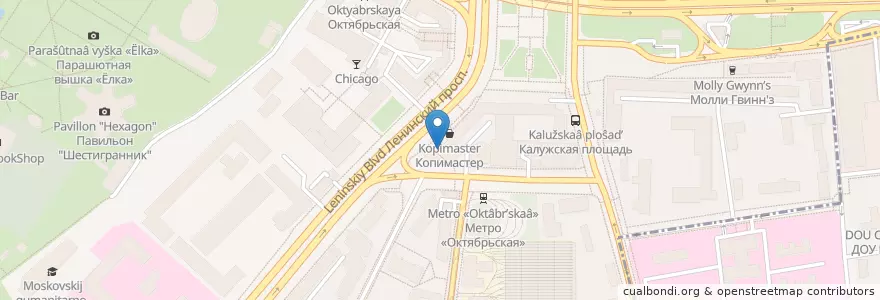 Mapa de ubicacion de Props Coffee en روسيا, Центральный Федеральный Округ, Москва, Центральный Административный Округ, Район Якиманка.
