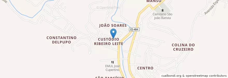 Mapa de ubicacion de Restaurante Barreto en Бразилия, Юго-Восточный Регион, Эспириту-Санту, Região Geográfica Intermediária De Vitória, Microrregião Afonso Cláudio, Afonso Cláudio.