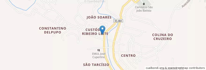 Mapa de ubicacion de Café 12h en Бразилия, Юго-Восточный Регион, Эспириту-Санту, Região Geográfica Intermediária De Vitória, Microrregião Afonso Cláudio, Afonso Cláudio.