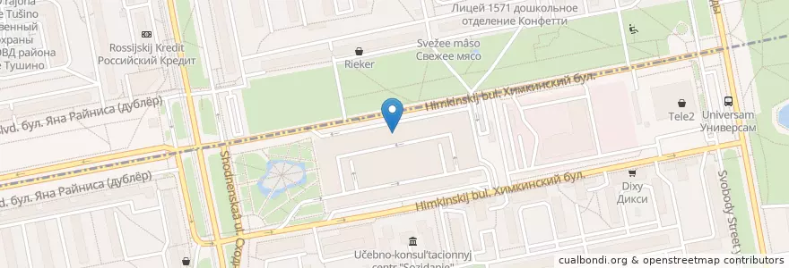 Mapa de ubicacion de Колбасофф en Rusland, Centraal Federaal District, Moskou, Северо-Западный Административный Округ.