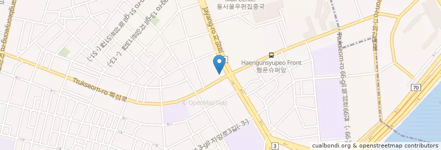 Mapa de ubicacion de Paddler Coffee en Südkorea, Seoul, 광진구.