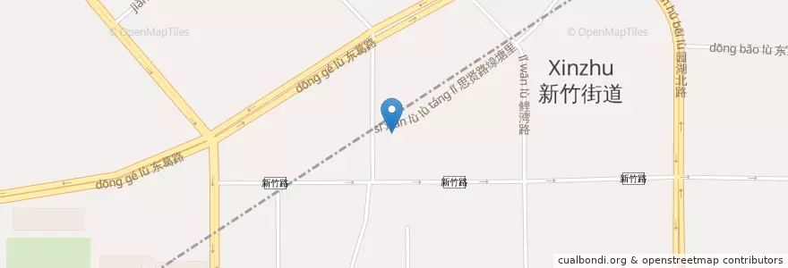 Mapa de ubicacion de 新竹街道 en China, Guangxi, 南宁市 / Nanning, 青秀区 (Qingxiu), 新竹街道.