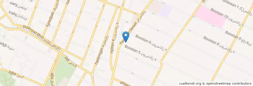Mapa de ubicacion de فودهال سام en Iran, Téhéran, شهرستان تهران, Téhéran, بخش مرکزی شهرستان تهران.