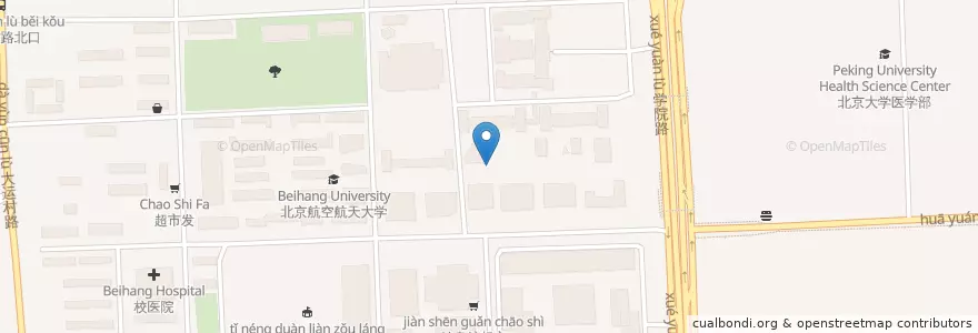 Mapa de ubicacion de Hai Tang en China, Pequim, Hebei, 海淀区.