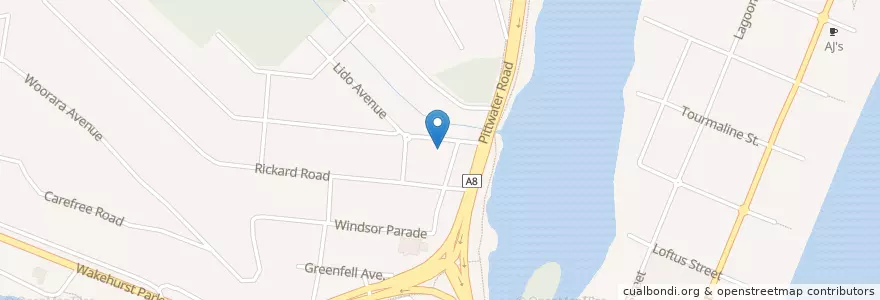 Mapa de ubicacion de MWP Care Limited en Australia, New South Wales, Sydney, Northern Beaches Council.