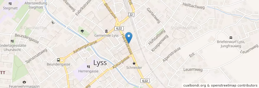 Mapa de ubicacion de Mona Lisa en Switzerland, Bern, Verwaltungsregion Seeland, Verwaltungskreis Seeland, Lyss.