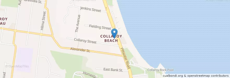 Mapa de ubicacion de The Pottery Café en オーストラリア, ニューサウスウェールズ, Sydney, Northern Beaches Council.