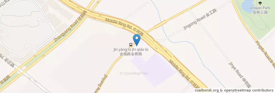 Mapa de ubicacion de 金杨社区卫生中心金桥分中心 en Cina, Shanghai, Pudong.