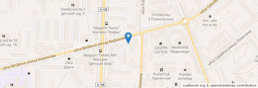 Mapa de ubicacion de Новая медицина en Russia, Distretto Federale Centrale, Oblast' Di Mosca, Орехово-Зуевский Городской Округ.