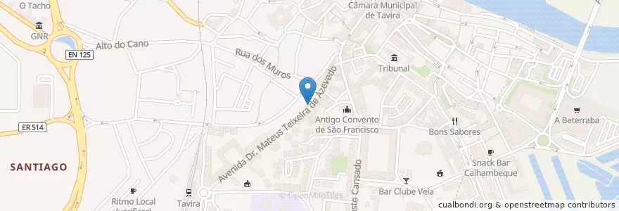 Mapa de ubicacion de Come na Gaveta en Portogallo, Algarve, Algarve, Faro, Tavira, Tavira.