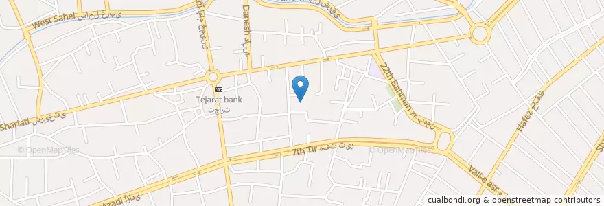 Mapa de ubicacion de فرخ شهر en 이란, استان چهارمحال و بختیاری, شهرستان شهرکرد, بخش فرخ شهر, دهستان فرخ شهر, فرخ شهر.