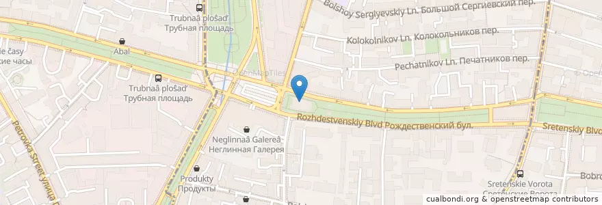 Mapa de ubicacion de Шаурмен en Rusland, Centraal Federaal District, Moskou, Центральный Административный Округ, Мещанский Район.