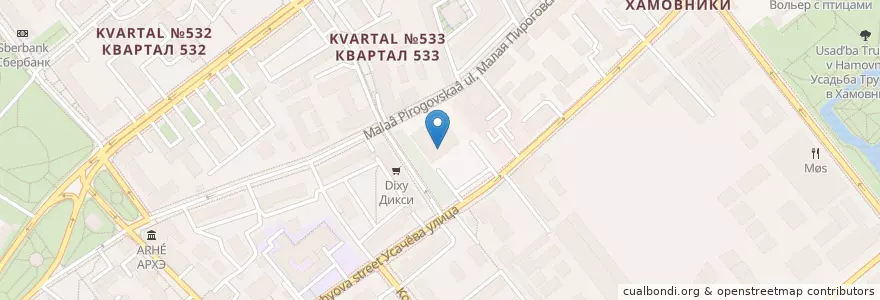 Mapa de ubicacion de Шаурмен en Russia, Distretto Federale Centrale, Москва, Центральный Административный Округ, Район Хамовники.
