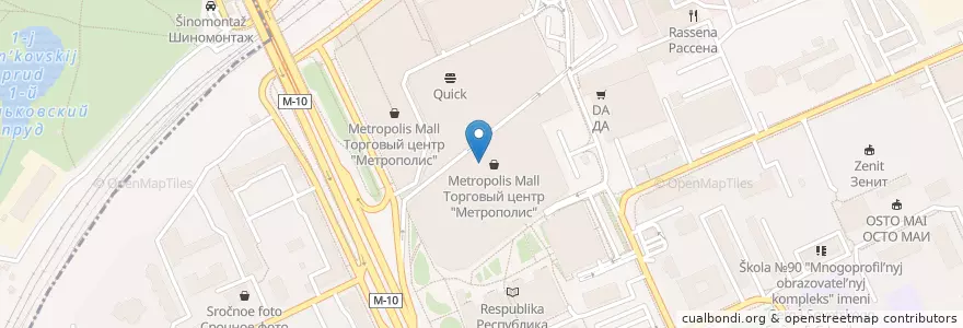 Mapa de ubicacion de Шаурмен en Rusland, Centraal Federaal District, Moskou, Северный Административный Округ, Войковский Район.