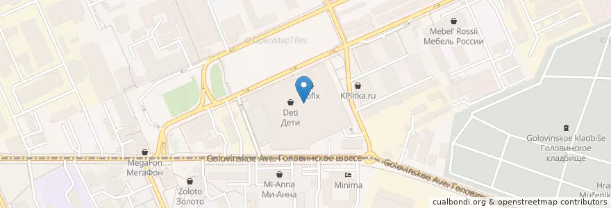 Mapa de ubicacion de Мистер Круассан en Russia, Distretto Federale Centrale, Москва, Северный Административный Округ.