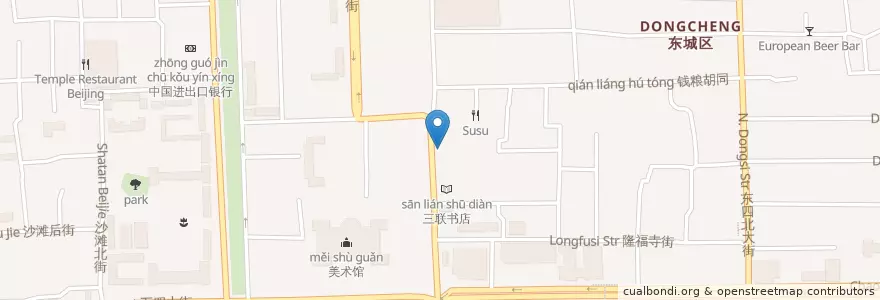 Mapa de ubicacion de Beijing Bike Share en Chine, Pékin, Hebei, 东城区.