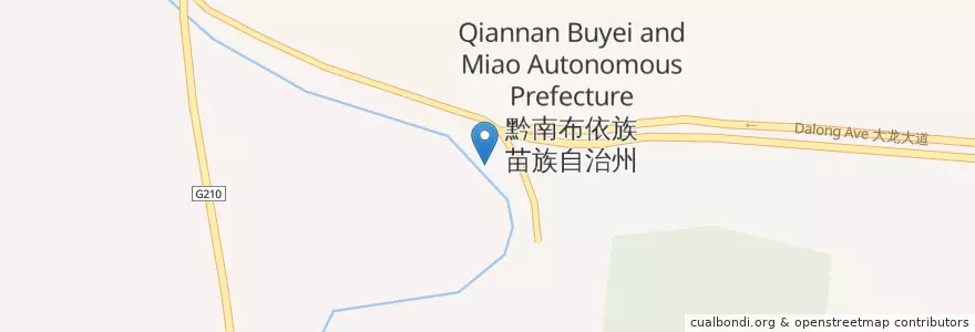 Mapa de ubicacion de 文峰街道 en China, Guizhou, Autonomer Bezirk Qiannan Der Bouyei Und Miao, 都匀市, 文峰街道.