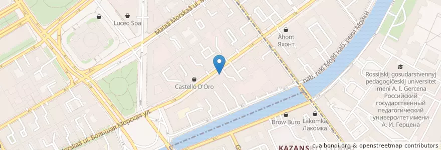 Mapa de ubicacion de КИDO en Rusia, Северо-Западный Федеральный Округ, Óblast De Leningrado, San Petersburgo, Адмиралтейский Район.