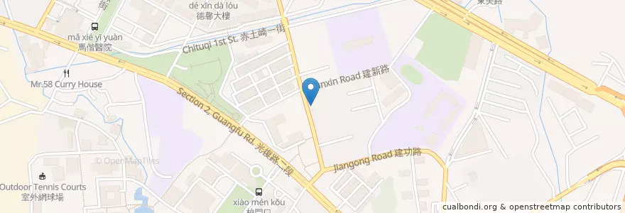 Mapa de ubicacion de 脆皮雞排 en Taiwán, Provincia De Taiwán, Hsinchu, 東區.