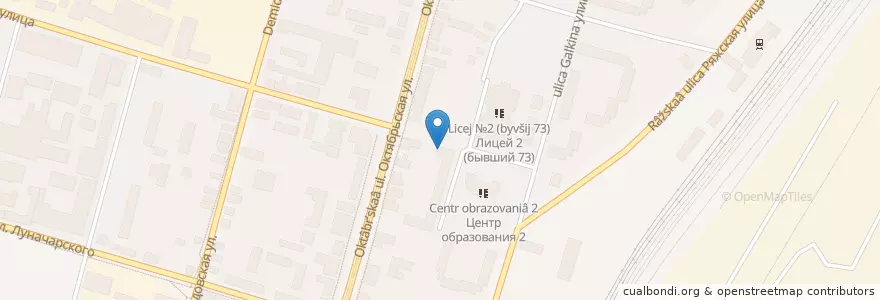Mapa de ubicacion de Banana School en روسيا, Центральный Федеральный Округ, Тульская Область, Городской Округ Тула.
