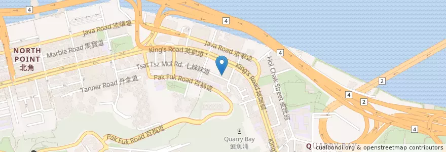 Mapa de ubicacion de Pizza Hut en 중국, 광둥성, 홍콩, 홍콩섬, 신제, 東區 Eastern District.