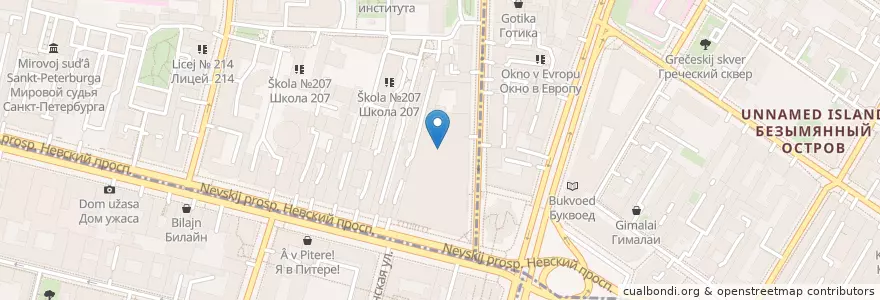 Mapa de ubicacion de Теремок en 俄罗斯/俄羅斯, Северо-Западный Федеральный Округ, 列宁格勒州, Санкт-Петербург, Центральный Район.