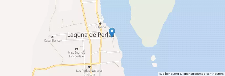 Mapa de ubicacion de Hotel Slilma en Nicaragua, Región Autónoma De La Costa Caribe Sur, Laguna De Perlas (Municipio).