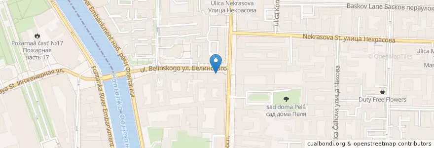 Mapa de ubicacion de Толстый фраер en Russland, Föderationskreis Nordwest, Oblast Leningrad, Sankt Petersburg, Центральный Район, Литейный Округ.