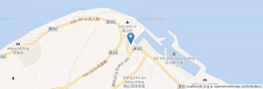 Mapa de ubicacion de 百海餐廳 en تايوان.