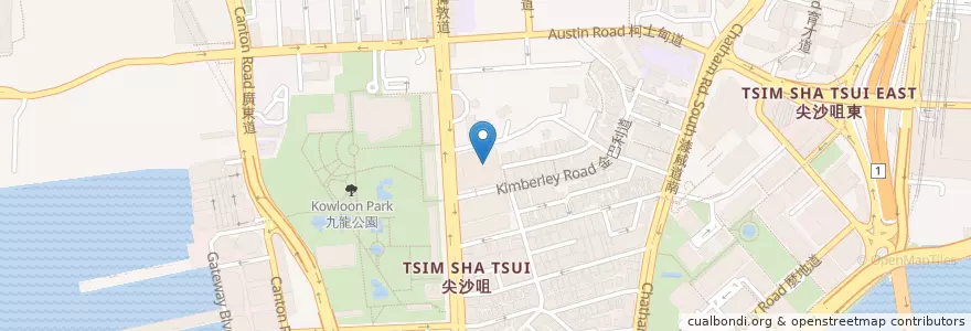 Mapa de ubicacion de 星巴克 Starbucks en 中国, 広東省, 香港, 九龍, 新界, 油尖旺區 Yau Tsim Mong District.