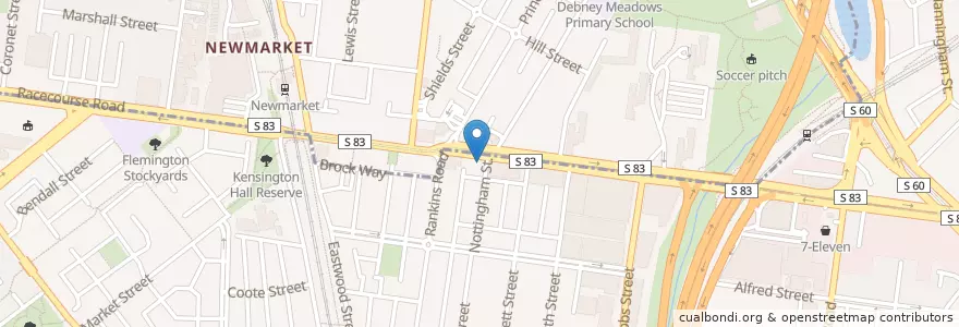 Mapa de ubicacion de Tooth Heaven en オーストラリア, ビクトリア, City Of Melbourne.