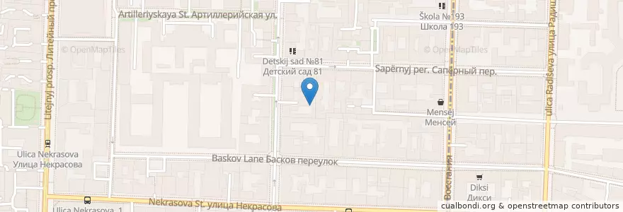 Mapa de ubicacion de Daisy Lounge en Rusland, Северо-Западный Федеральный Округ, Oblast Leningrad, Sint-Petersburg, Центральный Район, Литейный Округ.
