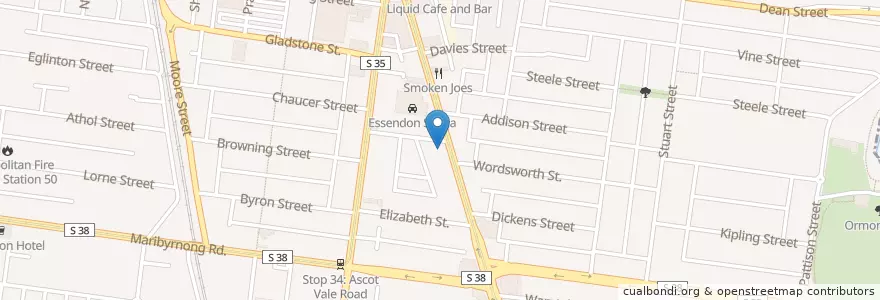 Mapa de ubicacion de The Re-Up en Austrália, Victoria, City Of Moonee Valley.