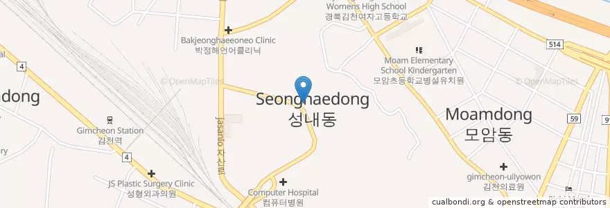 Mapa de ubicacion de Mmar en Südkorea, Gyeongsangbuk-Do, 김천시.