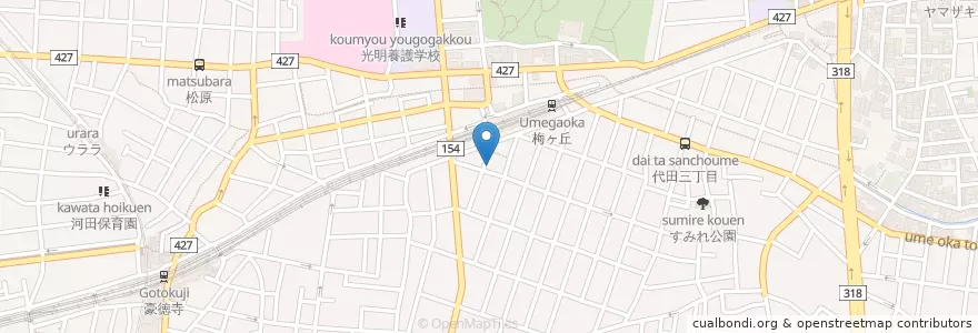 Mapa de ubicacion de 吉田歯科 en Japonya, 東京都, 世田谷区.