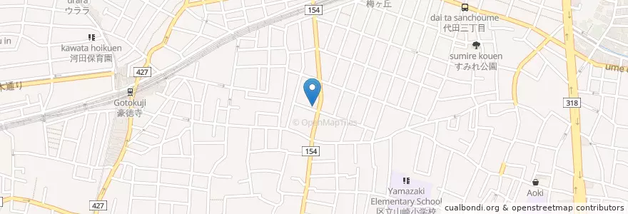 Mapa de ubicacion de 佐藤歯科 en Japonya, 東京都, 世田谷区.
